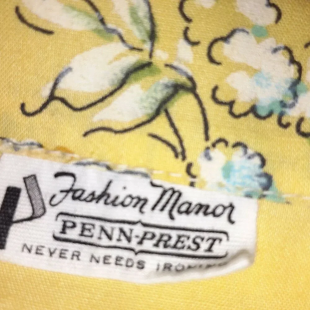 Vintage Penney's Double Bed Flat Sheet 81x108 Mid 1960s Sunny, Cottage,...
